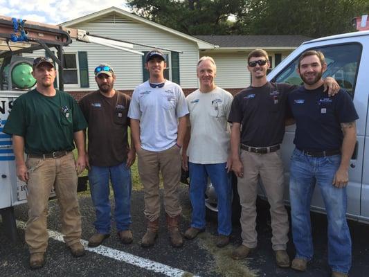 Shaun Burton- Tech, Shannon Blankenship - Ductman, Mark Blankenship - Co-owner/Tech, Emmitt Blankenship- Owner/Tech, Chad Car...