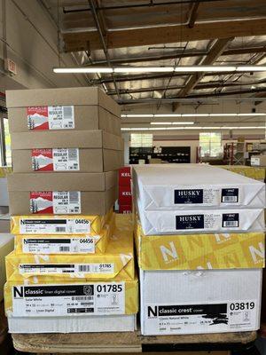 A bunch of papers for my client.