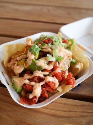 Spicy Tuna Nachos @tiffhuangry