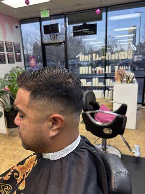 Mid taper fade