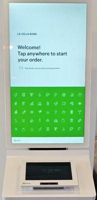 Self-service ordering tablet