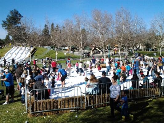 Snow Day for the kids, that The Iceman set up in our local park
