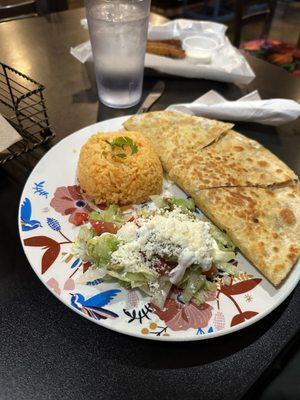 Chicken Quesadilla meal