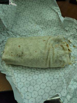 Yummy Barrbacoa burrito for lunch