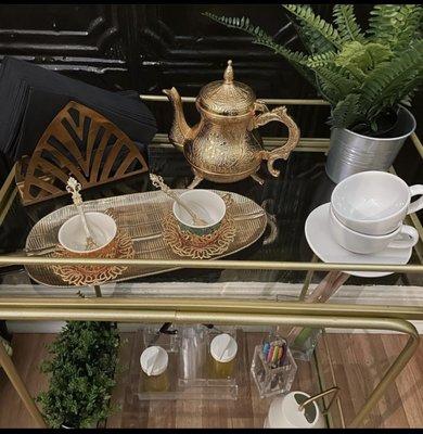 Tea is always offered during your steaming for extreme comfort :)