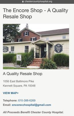 Encore Thrift Store, Kennett Square