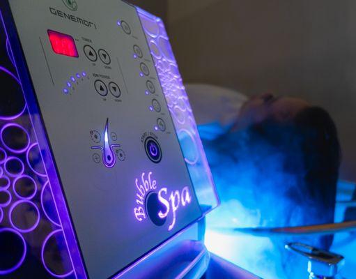 Our bubble spa treatment gives clients the ultimate rejuvenating experience.