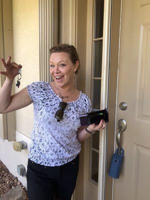 Angie doing what she does best !! Showing homes :)