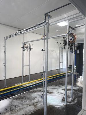 No brushes or anything that can scratch your vehicle.