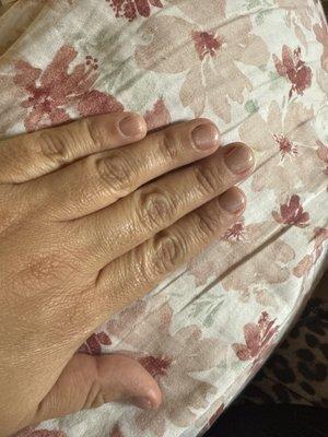 Nails are short because I bit them off but she did such a great job!