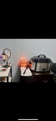 Let me know in advance when you want hot stones for an appointment.