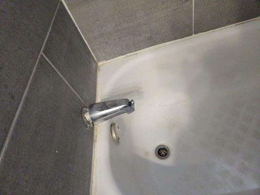 Faucet sticking put and not flushed to the wall