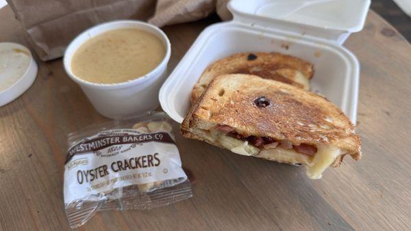 Soup and grilled cheese