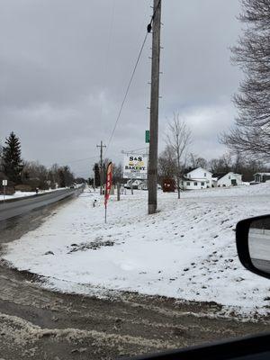 The sign at the road