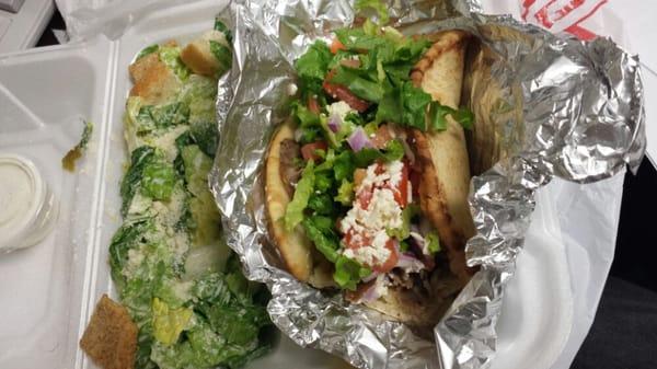 Gyro w/ caesar salad