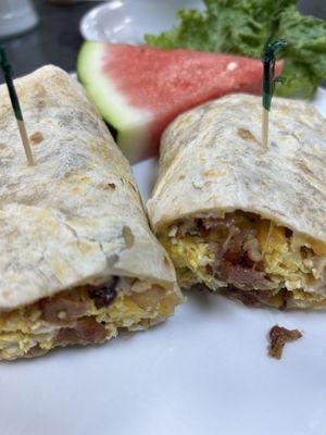Delicious breakfast burrito!