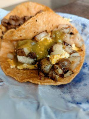 Potato + Egg Breakdfast Taco