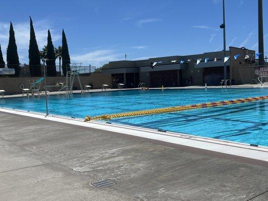 Very clean pool at Ocean View High School