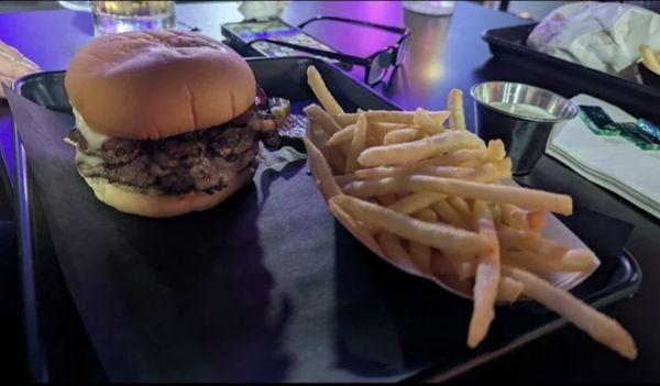 Hatch Chilli Burger and Fries