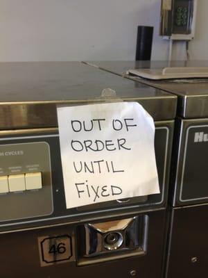 Duh. Pretty typical of the machines here too