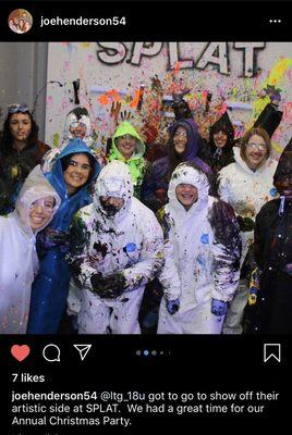 Find us on Instagram we had 15 18u softball girls having fun inside the splat room