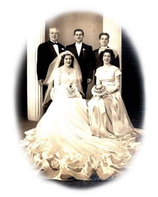 Old photo restored in a watercolor style.