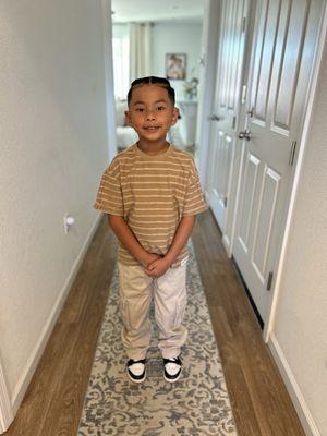 Milan's braids are very impressive! Our son only had so much hair for her to work with and she made magic happen!