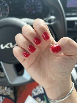 Not great! Left here with nail polish all over my nails and paid far too much to receive such an unprofessional job.