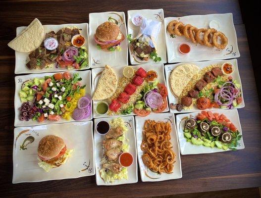 Kabobs, Burgers, Salads, Wraps, we cater them all!