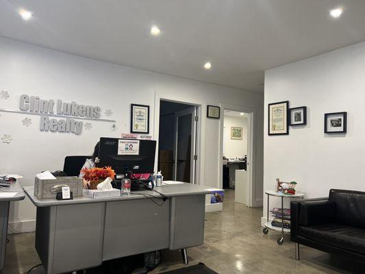 Office lobby as soon as you walk in.