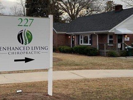 Outside of the Enhanced Living - Simpsonville Chiropractic location, 227 North main street, Simpsonville
