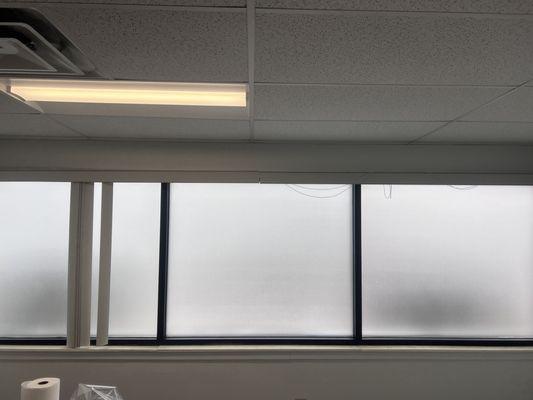 Commercial window tint job