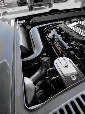 Carbon Fiber Air Intake installed on '67 Vette