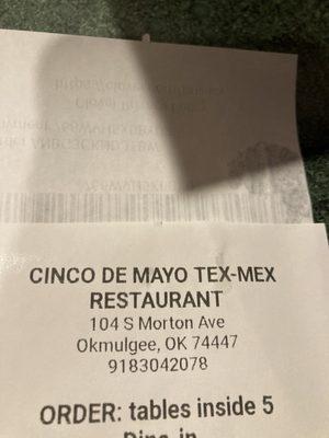 Restaurant info
