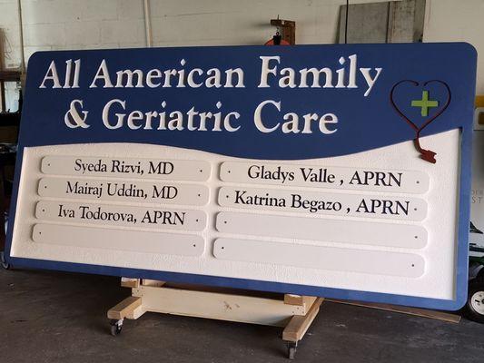 Router carved into H.D.U. 4'x8'