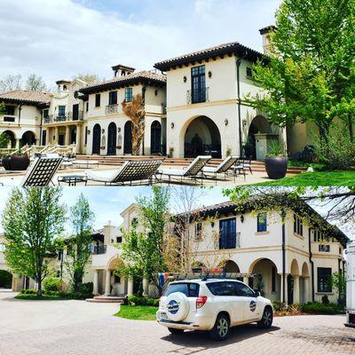 French windows cleaned. Never a job too small for us, lol