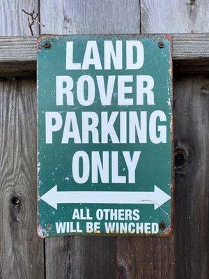 Land Rover Parking Only
