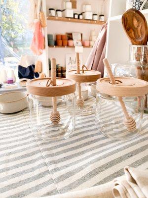 Linens + kitchen wares.