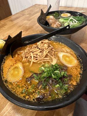 Tantanmen and Vegetable Lover Ramen