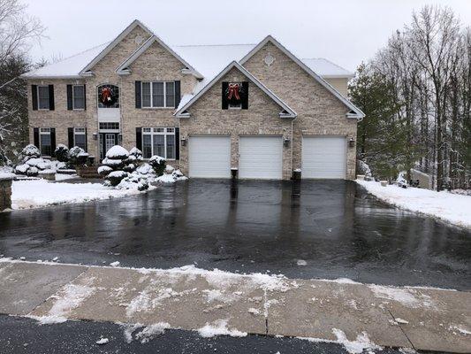 snow plowing and salting