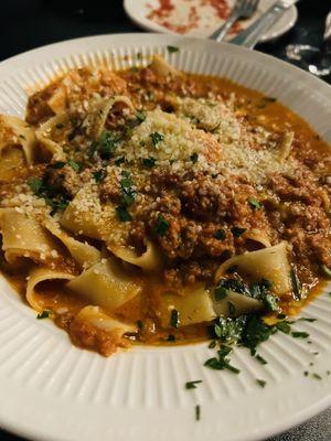 Pappardelle Bolognese.