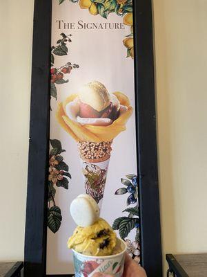 Biscotti, and salted caramel flavors with honey macaron