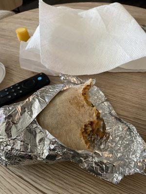 Chicken burrito Colorado style