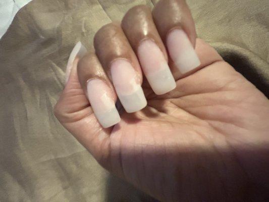 This is the nails by the end of the day. This is fd up $85 down the drain.