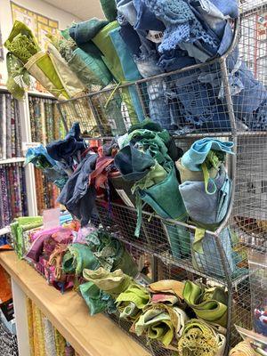 Hand dyed Inspiration Packs for collage and hand stitching