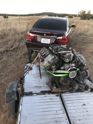 Hauling engine & transmission.