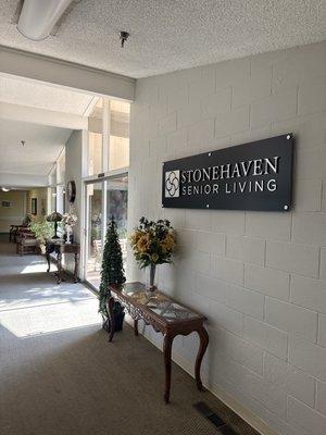 Entrance Way to Stone Haven Senior Living.