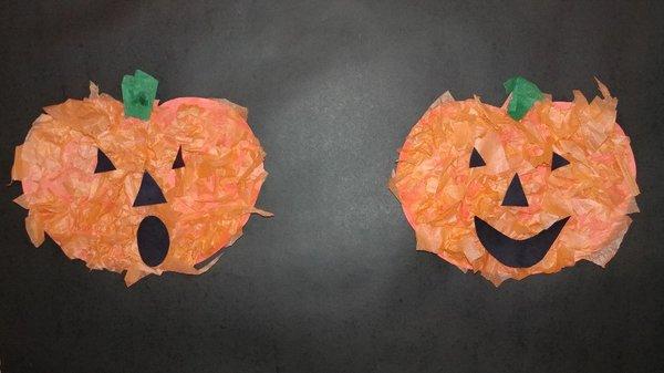 Tissue paper pumpkins! October is such a fun month of projects.