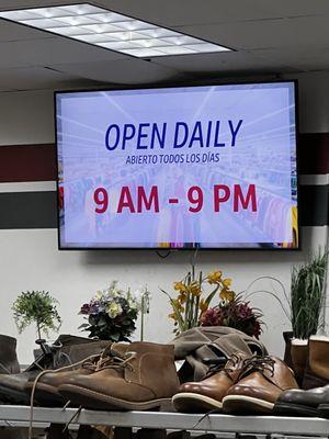 The hours on this site differ from what they advertise at the store