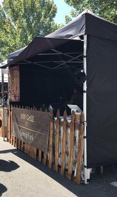 Side view of Food Vendor